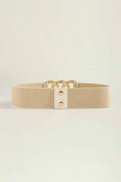 Zinc Alloy Buckle Elastic Wide Belt