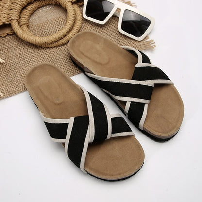 Contrast Open Toe Platform Sandals