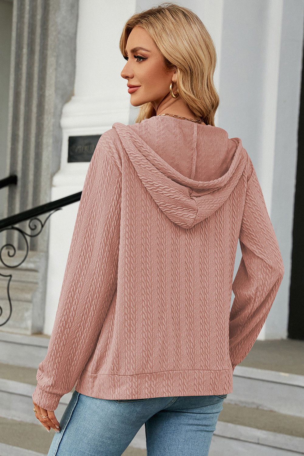 Drawstring_Zip_Up_Long_Sleeve_Hoodie | usa sweatshirt