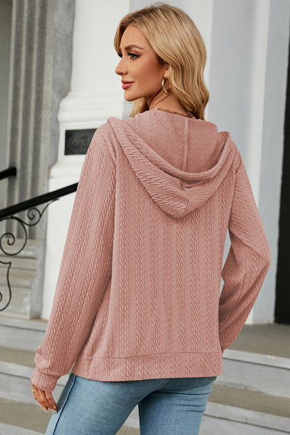 Drawstring_Zip_Up_Long_Sleeve_Hoodie | usa sweatshirt