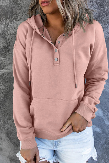 Dropped Shoulder Long Sleeve Hoodie with Pocket | long sleeve hoodie​