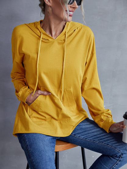 Ivy_Lane_Drawstring_Pocketed_Dropped_Shoulder_Hoodie | women's yellow sweatsuit
