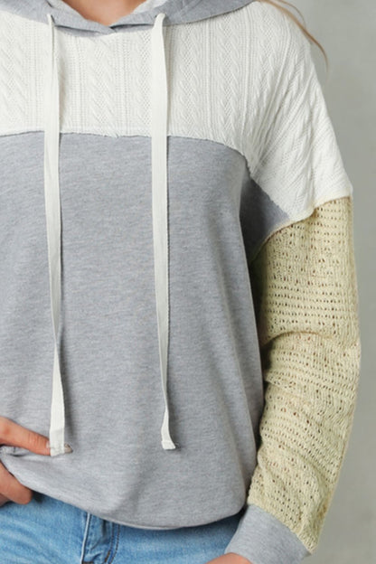 Splicing_Drawstring_Sweatshirt | cheap hooded sweatshirt​